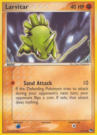 Larvitar 11/17 Pokemon card