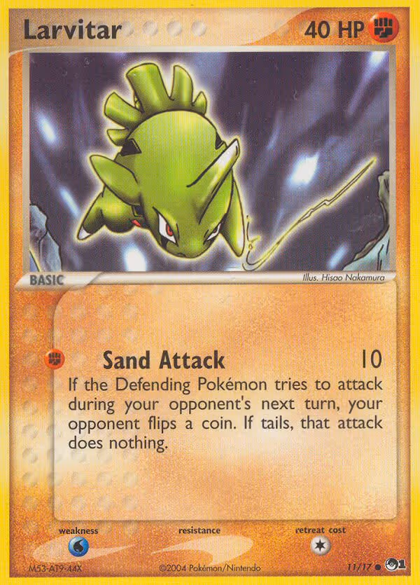 Larvitar 11/17 Pokemon card