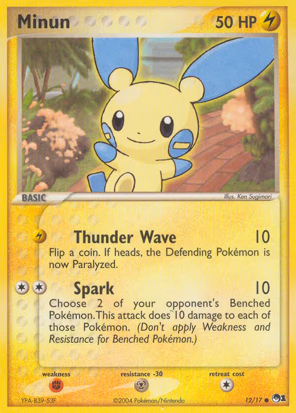 Minun 12/17 Pokemon card