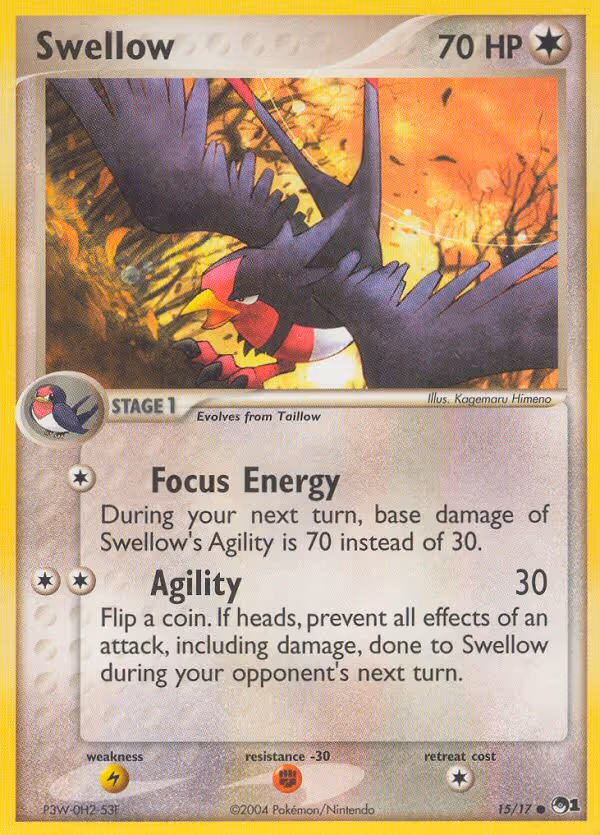 Swellow 15/17 Pokemon card