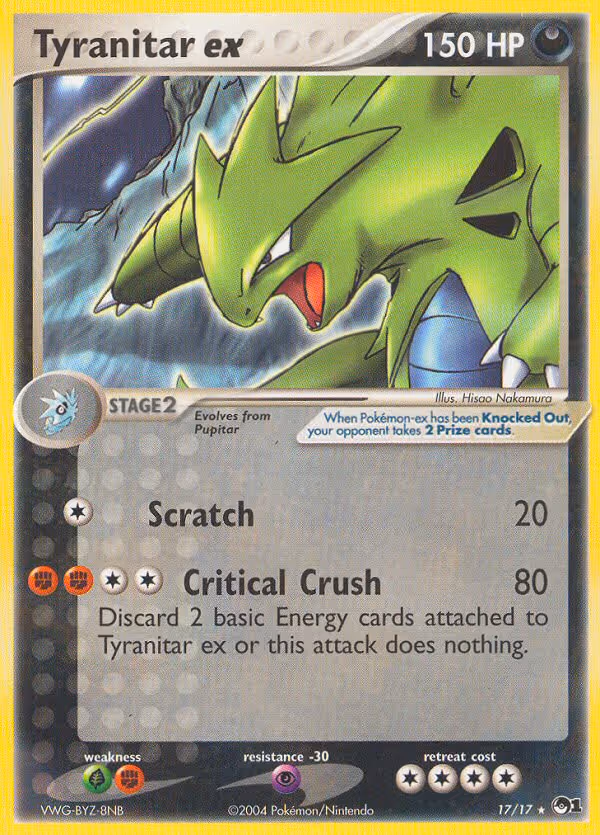 Tyranitar ex 17/17 Pokemon card