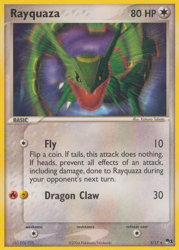 Rayquaza 3/17 Pokemon card