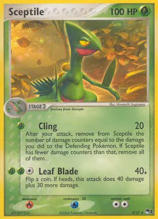 Sceptile 4/17 Pokemon card