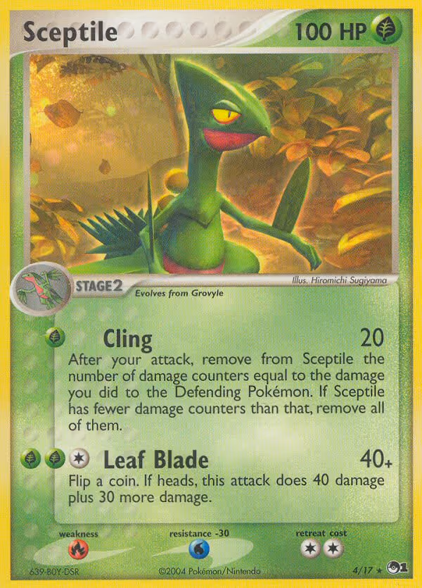 Sceptile 4/17 Pokemon card