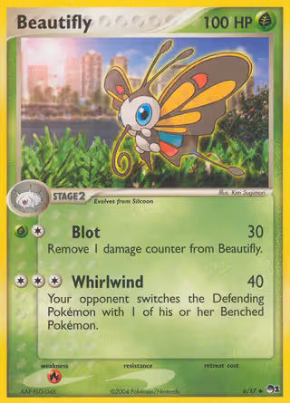 Beautifly 6/17 Pokemon card