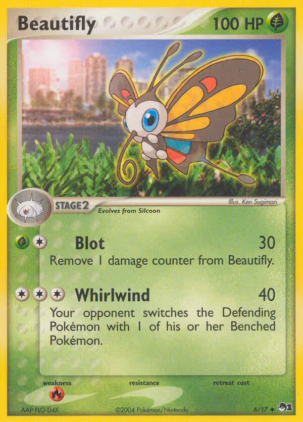 Beautifly 6/17 Pokemon card