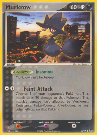 Murkrow 8/17 Pokemon card