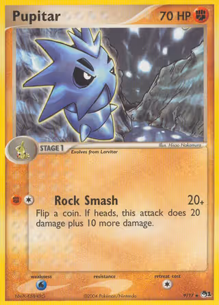 Pupitar 9/17 Pokemon card
