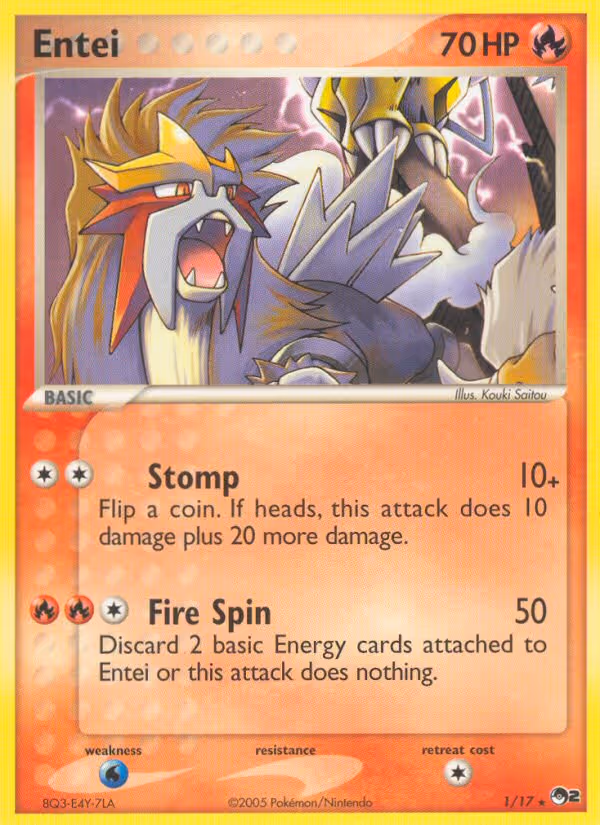Entei 1/17 Pokemon card
