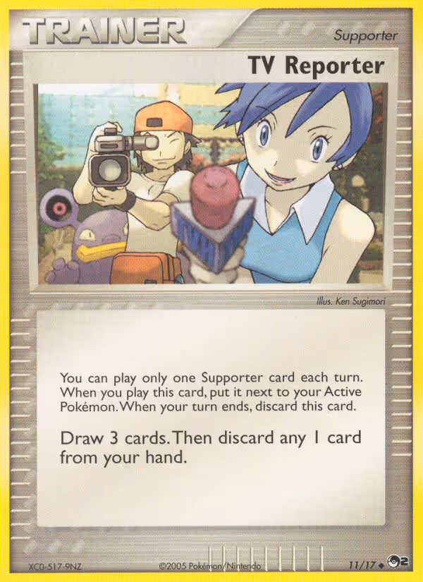 TV Reporter 11/17 Pokemon card