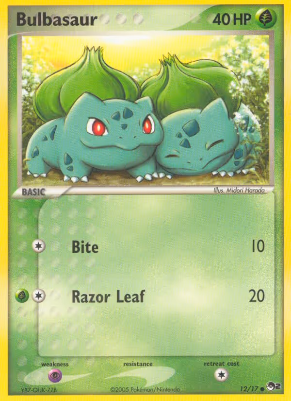Bulbasaur 12/17 Pokemon card