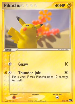 Pikachu 16/17 Pokemon card