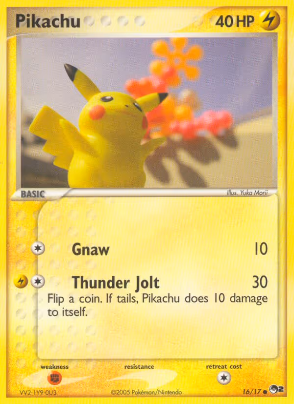 Pikachu 16/17 Pokemon card