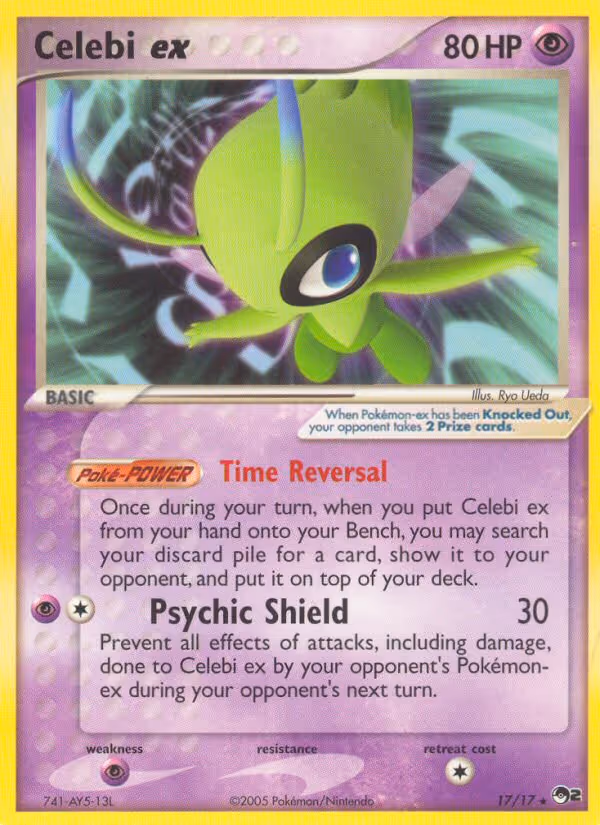 Celebi ex 17/17 Pokemon card