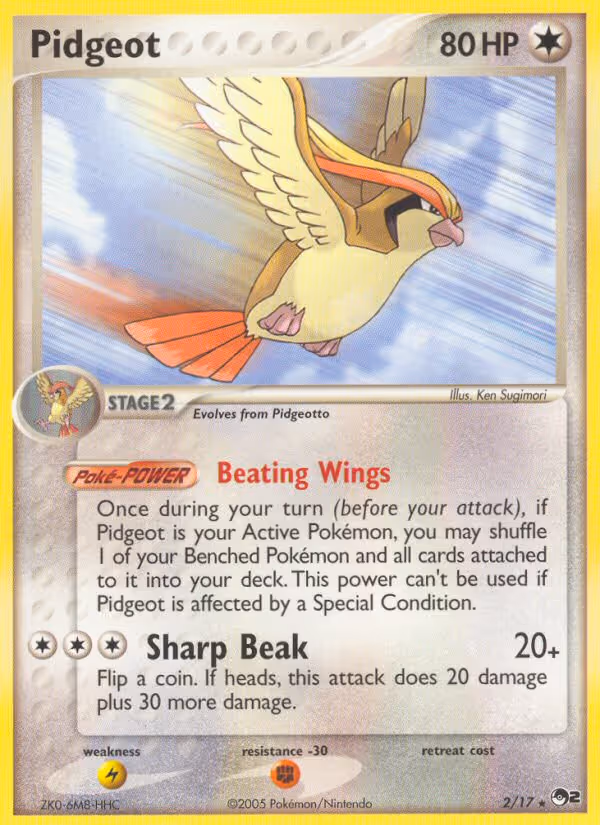 Pidgeot 2/17 Pokemon card