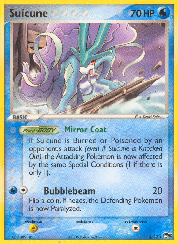 Suicune 4/17 Pokemon card