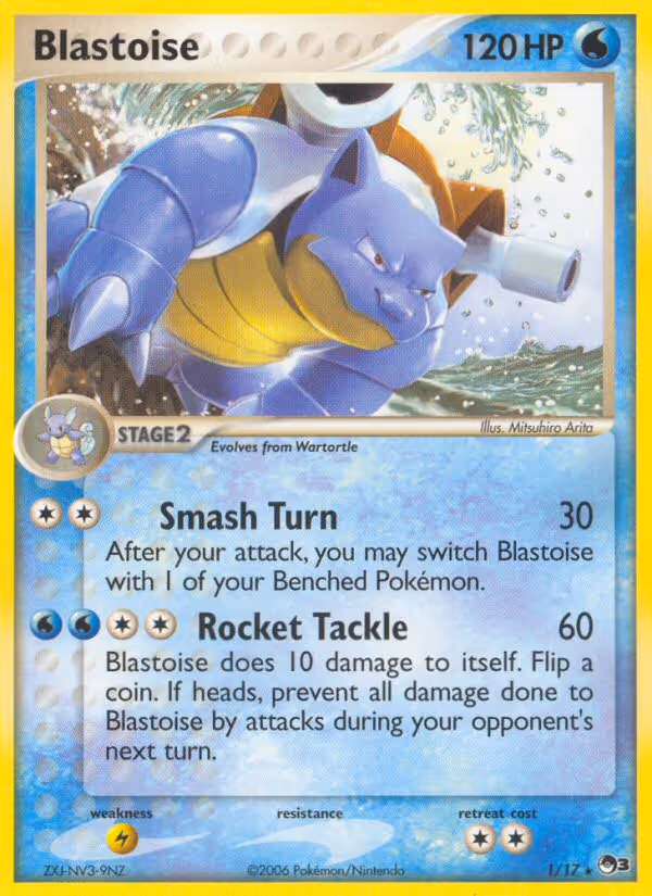 Blastoise 1/17 Pokemon card