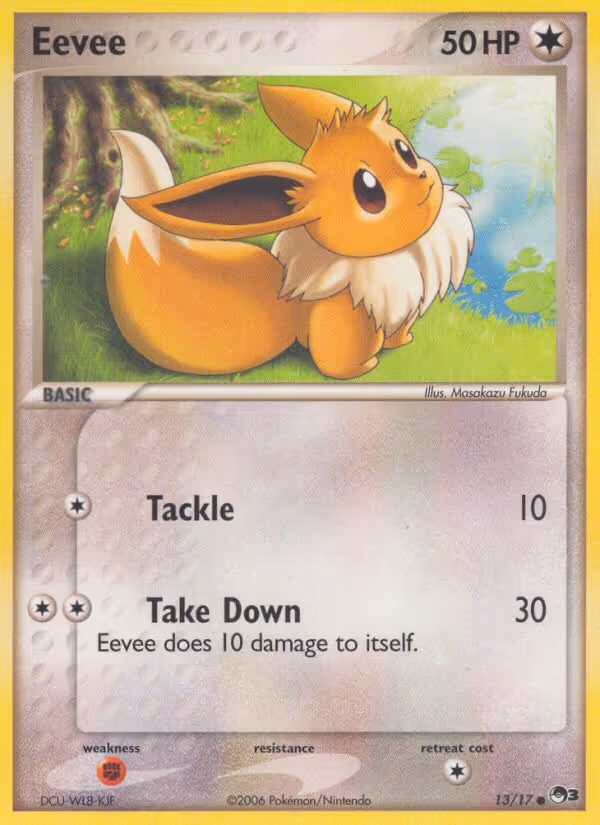 Eevee 13/17 Pokemon card