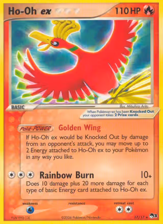 Ho-Oh ex 17/17 Pokemon card