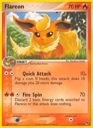 Flareon 2/17 Pokemon card