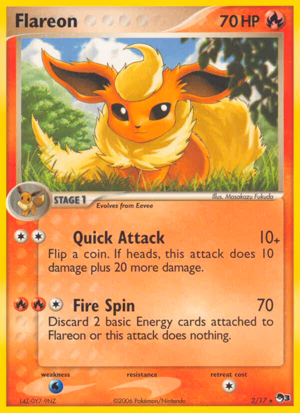 Flareon 2/17 Pokemon card