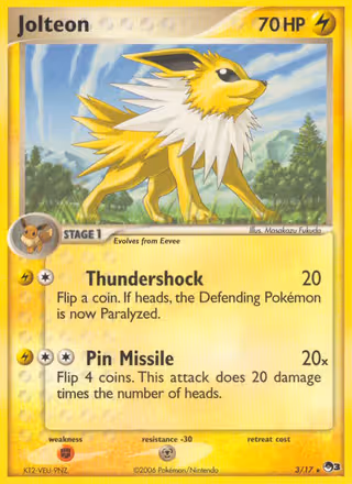 Jolteon 3/17 Pokemon card
