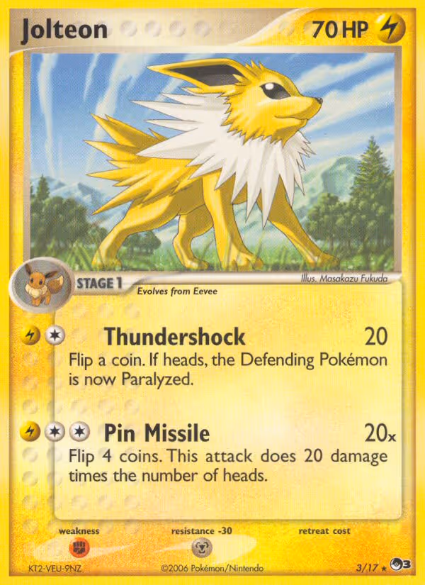 Jolteon 3/17 Pokemon card