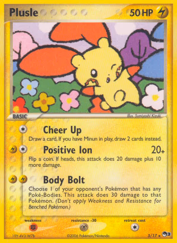 Plusle 5/17 Pokemon card