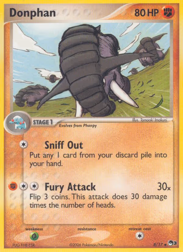 Donphan 8/17 Pokemon card