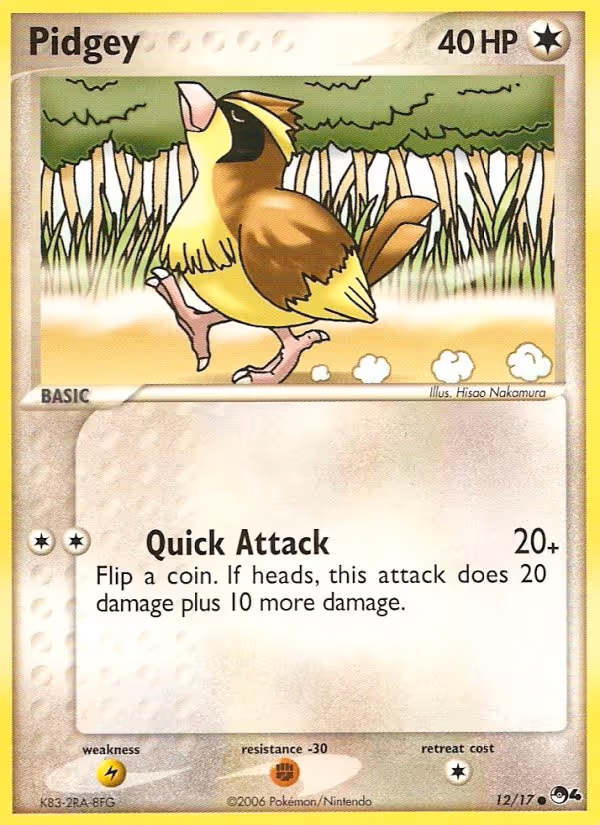 Pidgey 12/17 Pokemon card
