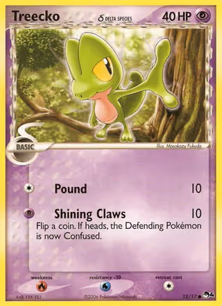 Treecko δ 15/17 Pokemon card