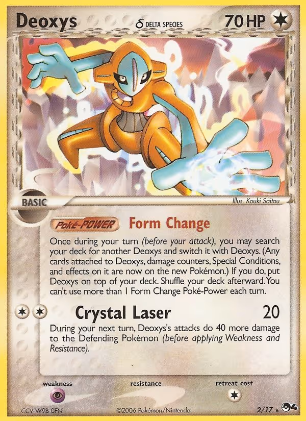 Deoxys δ 2/17 Pokemon card