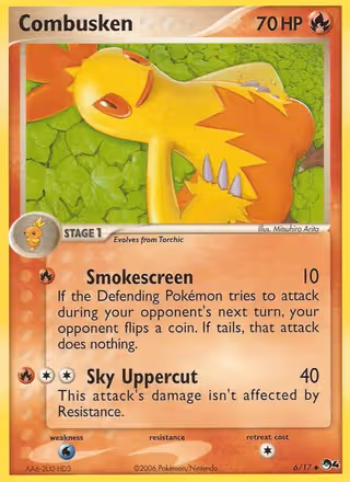 Combusken 6/17 Pokemon card