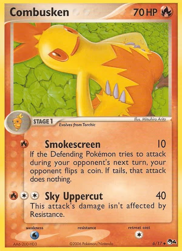 Combusken 6/17 Pokemon card
