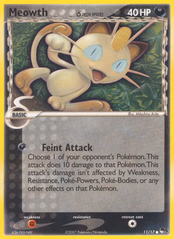 Meowth δ 11/17 Pokemon card