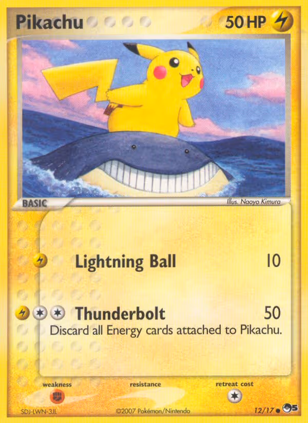 Pikachu 12/17 Pokemon card