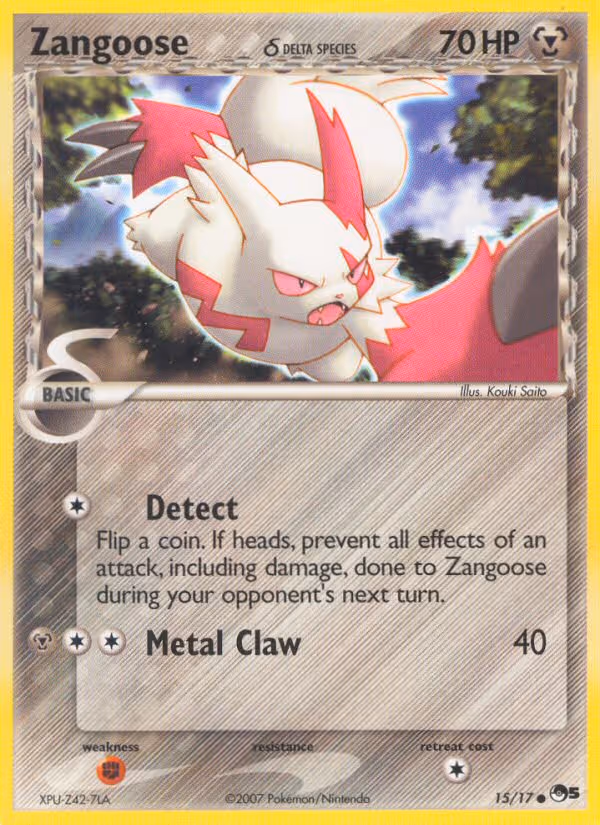 Zangoose δ 15/17 Pokemon card