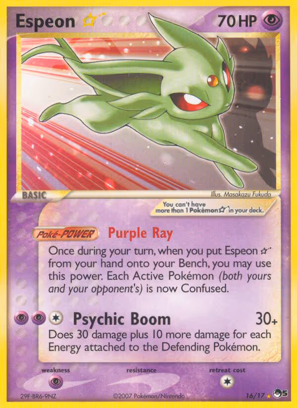 Espeon ★ 16/17 Pokemon card