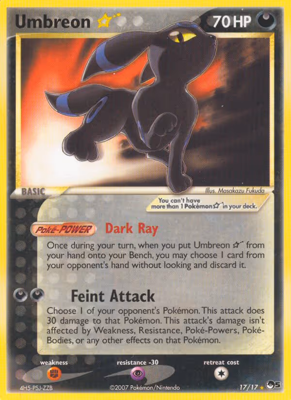 Umbreon ★ 17/17 Pokemon card