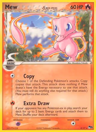 Mew δ 3/17 Pokemon card
