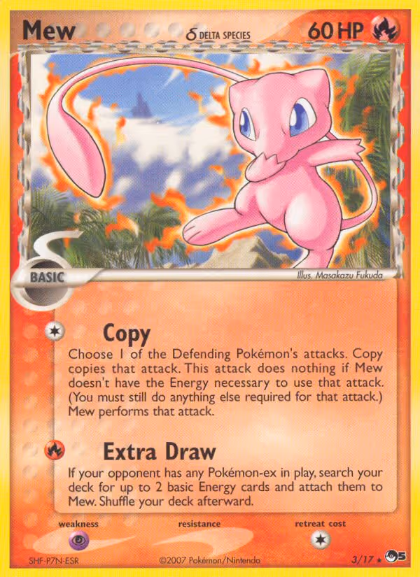 Mew δ 3/17 Pokemon card