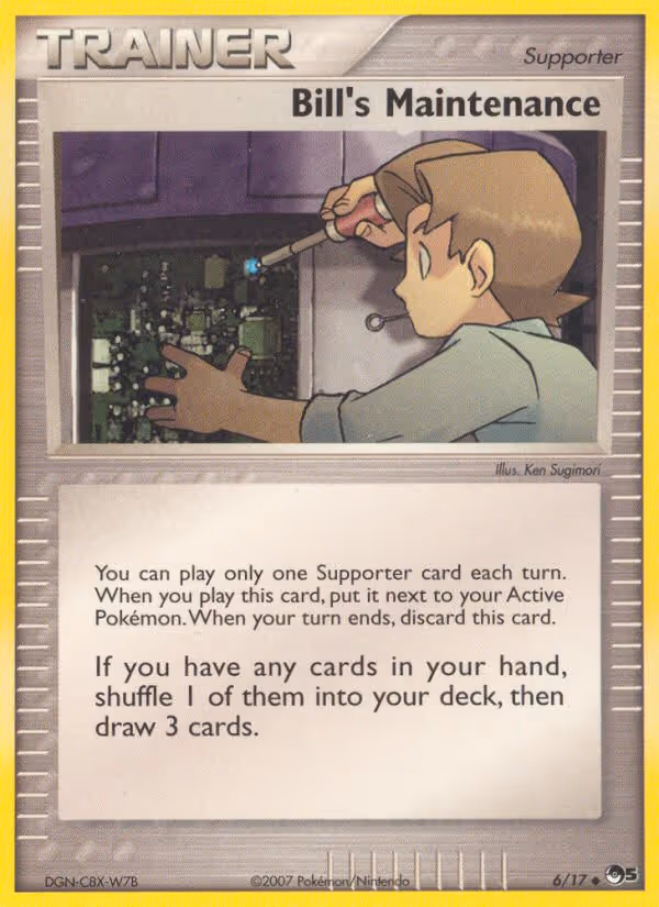 Bill’s Maintenance 6/17 Pokemon card