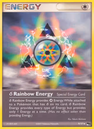 δ Rainbow Energy 9/17 Pokemon card