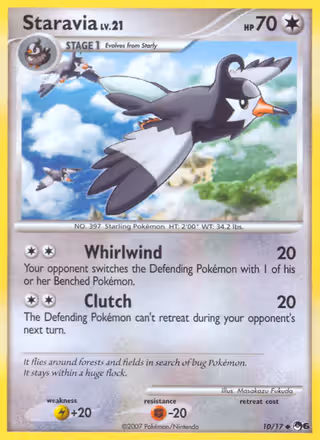 Staravia 10/17 Pokemon card