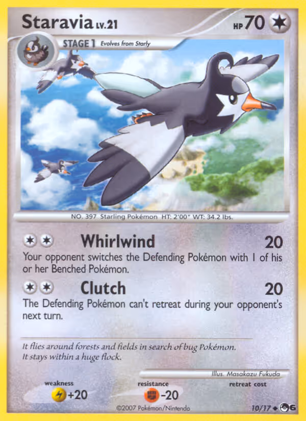 Staravia 10/17 Pokemon card