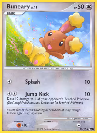 Buneary 12/17 Pokemon card