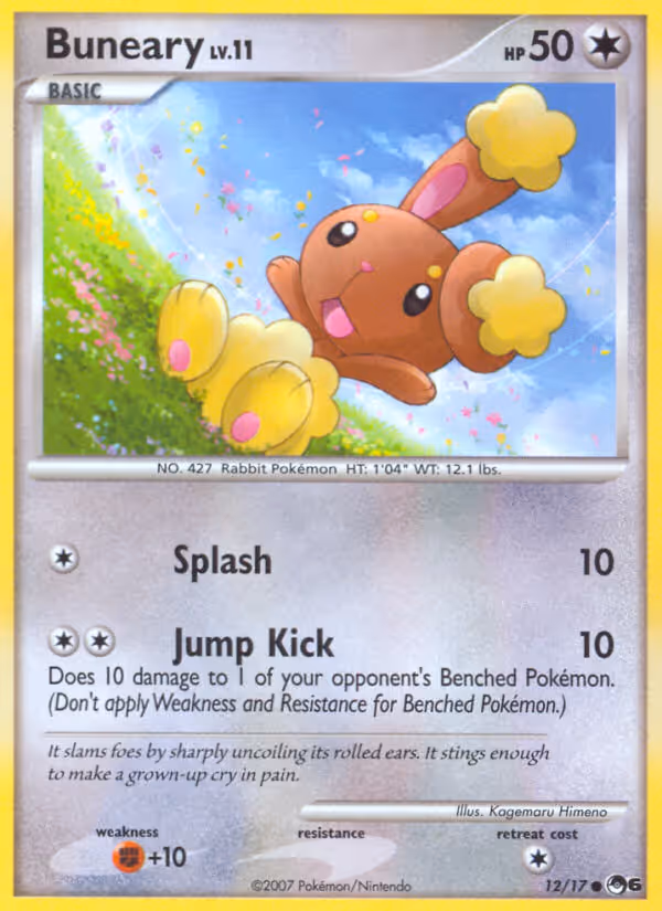 Buneary 12/17 Pokemon card