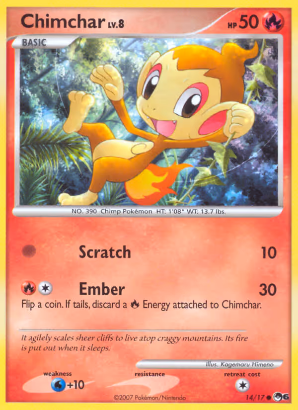Chimchar 14/17 Pokemon card