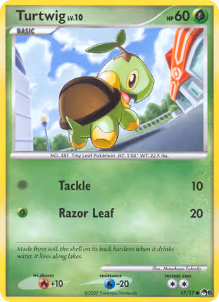 Turtwig 17/17 Pokemon card