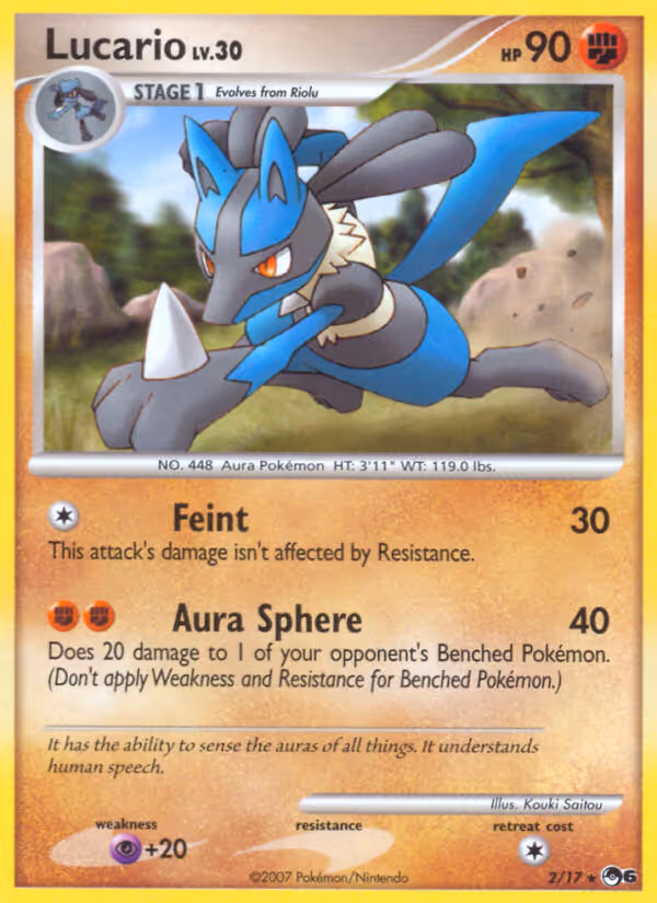 Lucario 2/17 Pokemon card